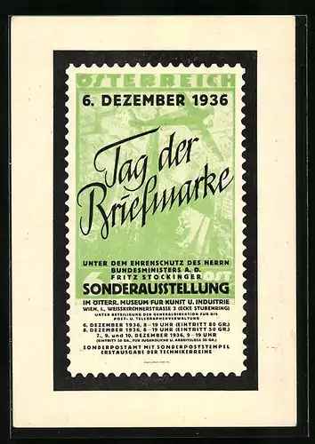 AK Wien, Ausstellung zum Tag der Briefmarke 1936