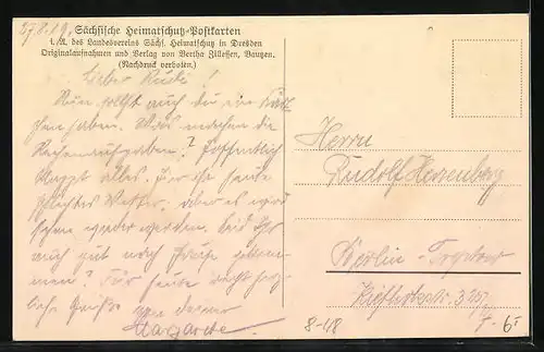 AK Sächsischer Heimweber bei der Arbeit in seiner Stube