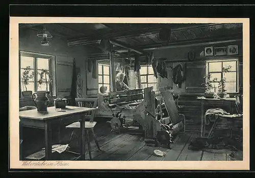 AK Weber in seiner Stube in Hain