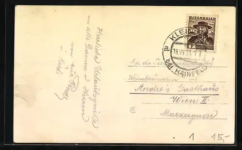 AK Kleinzell, Ortspartie aus der Vogelschau