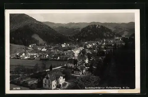 AK Hohenberg, Ortsansicht aus der Vogelschau