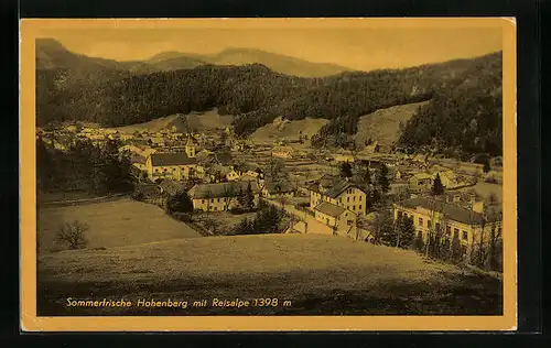 AK Hohenberg, Ortsansicht mit Reisalpe