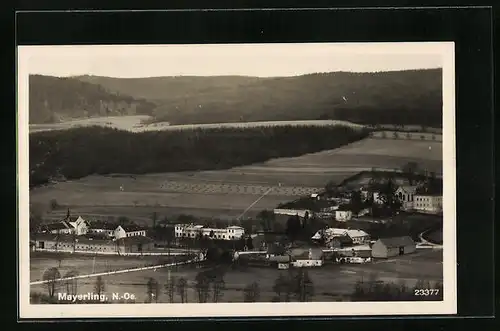 AK Mayerling, Ortsansicht aus der Vogelschau