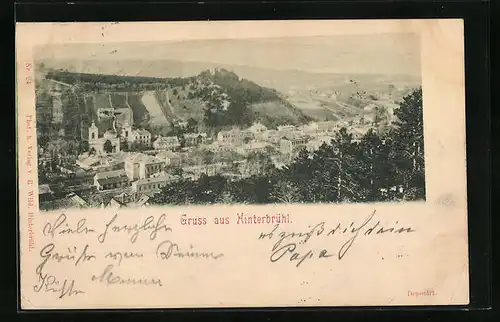 AK Hinterbrühl, Blick auf die Dächer