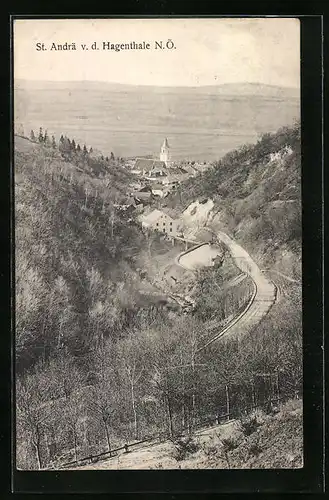 AK St. Andrä, Ortsansicht vor dem Hagenthale