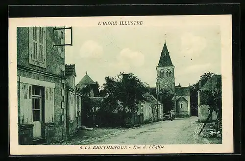 AK La Berthenoux, Rue de l`Eglise, Strassenpartie