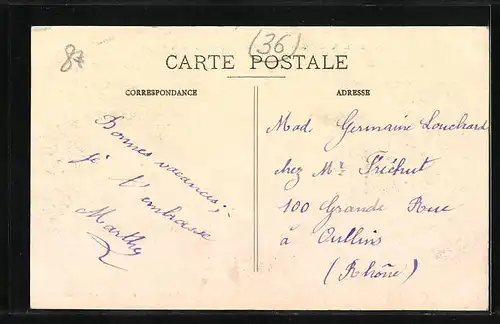 AK Le Blanc, Vue panoramique, Côté du Viaduc