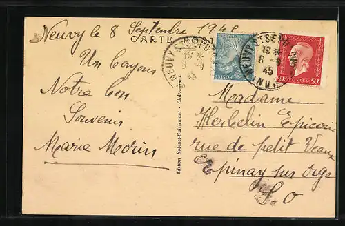 AK Neuvy-St-Sépulchre, Rue Emile-Forichon, Strassenpartie