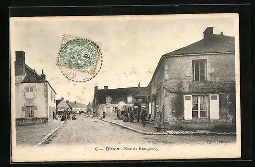 AK Binas, Rue de Beaugency, Strassenpartie