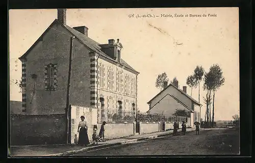 AK Gy, Mairie, École et Bureau de Poste