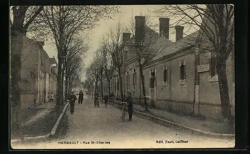 AK Herbault, Rue St-Charles, Strassenpartie