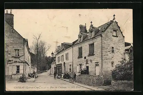 AK Chissay, Rue du Château, Strassenpartie