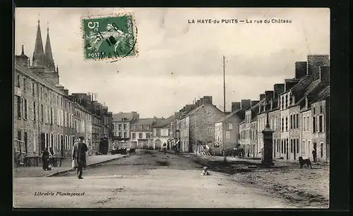 AK La Haye-du-Puits, La rue du Chateau