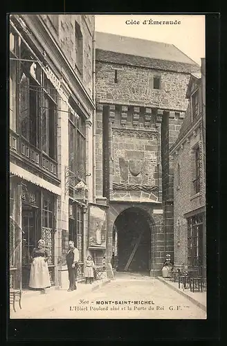 AK Mont-Saint-Michel, L`Hotel Poulard ainé et la Porte du Roi
