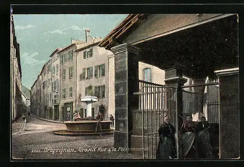 AK Draguignan, Grand Rue & la Poissonnerie