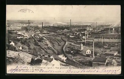 AK Le Creusot, Vue des Usines Schneider