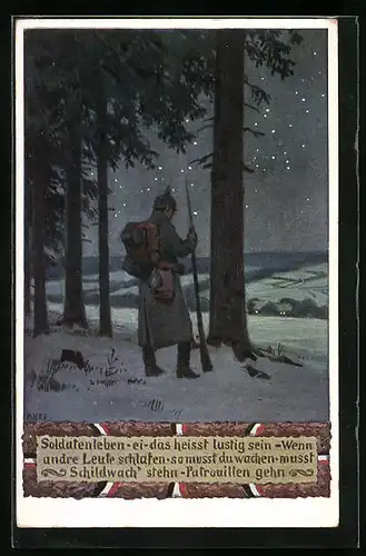 Künstler-AK Paul Hey: Verein für das Deutschtum im Ausland, Nr. 5, Soldatenleben - ei - das heisst ...