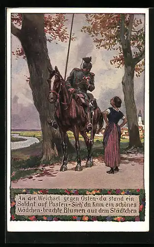 Künstler-AK Paul Hey: Verein für das Deutschtum im Ausland, Nr. 4, An der Weichsel gegen Osten...