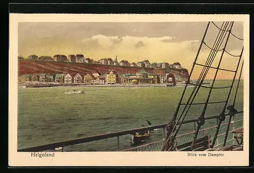 AK Helgoland, Blick vom Dampfer