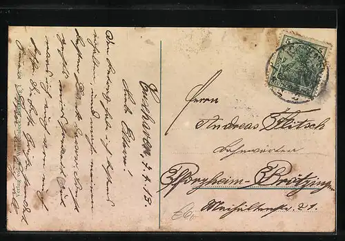 AK Helgoland, Totalansicht mit neuen Hafenanlagen