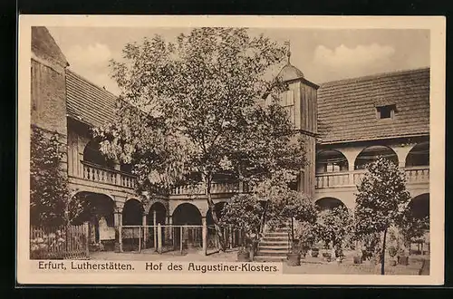 AK Erfurt, Lutherstätten - Hof des Augustinerklosters