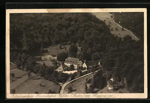 AK Wyhlen /Baden, Erholungsheim Himmelspforte, vom Flugzeug aus