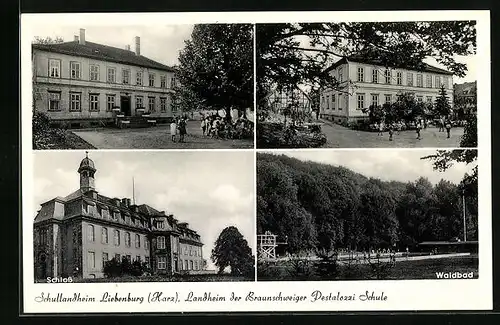 AK Liebenburg /Harz, Schloss, Landheim der Braunschweiger Pestalozzi-Schule