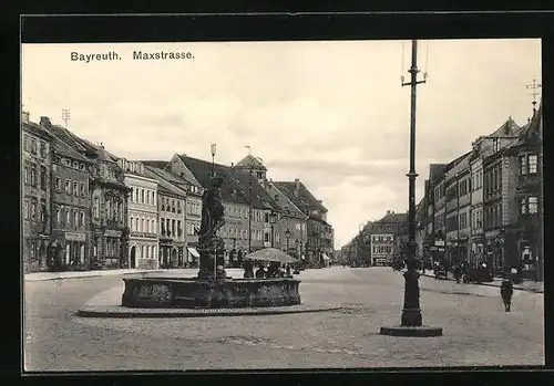AK Bayreuth, Blick in die Maxstrasse