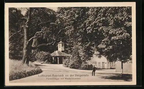 AK Auerbach an der Bergstrasse, Fürstenlager mit Wachthäuschen
