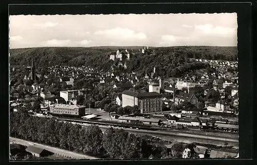 AK Heidenheim /Brenz, Ortsansicht mit Schloss Hellenstein