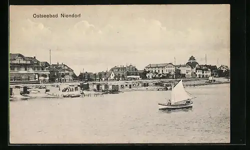 AK Niendorf, Strand von der Ostsee gesehen