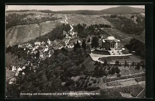 AK Rotenberg / Württemberg, Fliegeraufnahme mit der Grabkapelle