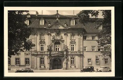 AK Erfurt, Regierungsgebäude von der Strasse gesehen