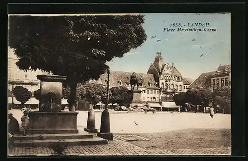 AK Landau /Pfalz, Place Maximilen-Joseph