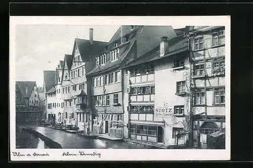 AK Ulm a. D., Ortspartie in Klein-Venedig