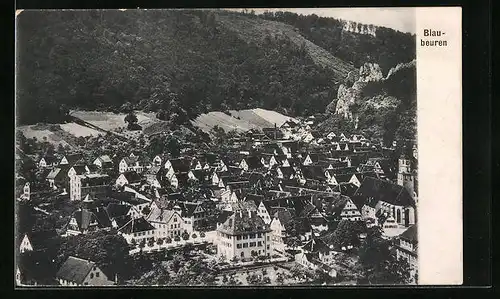 AK Blaubeuren, Ortsansicht aus der Vogelschau