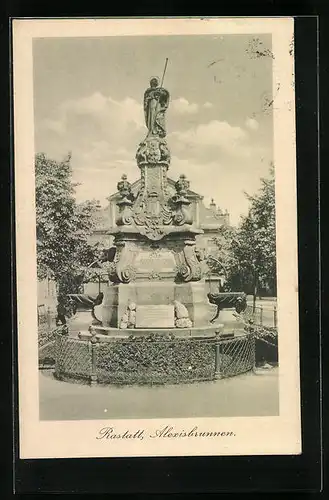 AK Rastatt, Blick auf den Alexisbrunnen