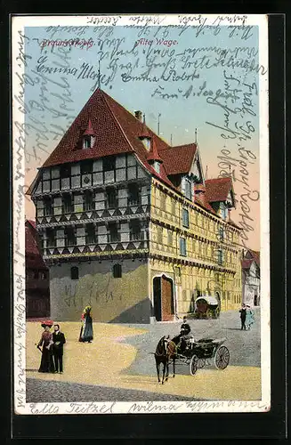 AK Braunschweig, Strassenpartie an der alten Wage