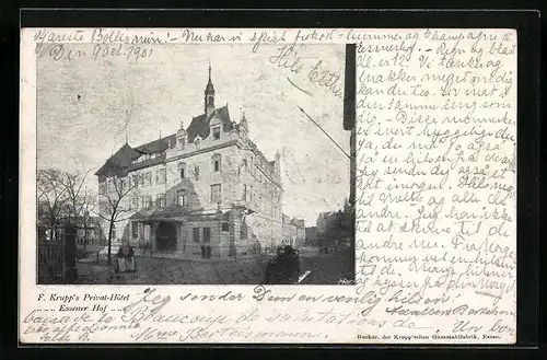 AK Essen /Ruhr, F. Krupps Privat-Hôtel Essener Hof