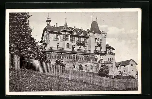 AK Bärenfels, Hotel Kaiserhof mit Zaun