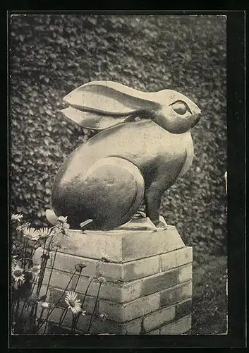 AK Karlsruhe, Grossherzogliche Majolika-Manufaktur von Werner Gothein, Ostergruss