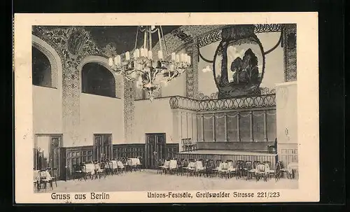 AK Berlin, Unions-Festsäle, Greifswalder Strasse 221 - 223