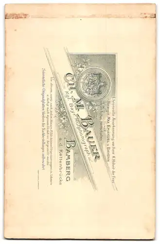 Fotografie Ch. M. Bauer, Bamberg, a. d. Kettenbrücke, Knabe im Sonntagsanzug