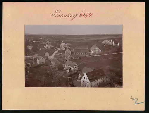Fotografie Brück & Sohn Meissen, Ansicht Röhrsdorf, Blick auf den Ort mit Wohnhäusern und Grundstücken