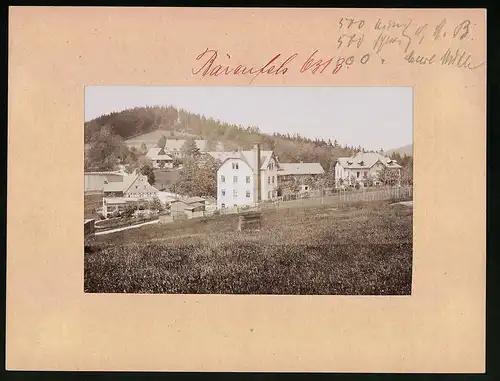 Fotografie Brück & Sohn Meissen, Ansicht Bärenfels i. Erzg., Blick in den Ort mit Wohnhäusern