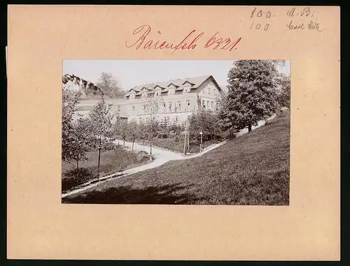 Fotografie Brück & Sohn Meissen, Ansicht Bärenfels i. Erzg., Partie an der Pension Burger