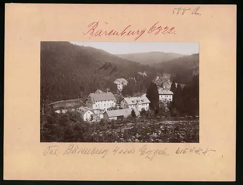 Fotografie Brück & Sohn Meissen, Ansicht Bärenburg i. Erzg., Blick auf das Hotel und die Pension