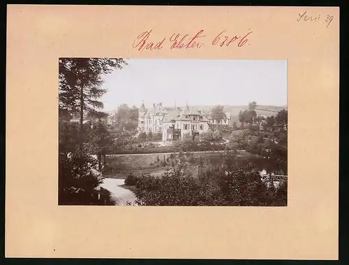 Fotografie Brück & Sohn Meissen, Ansicht Bad Elster, Blick auf die Villa Marieund die Villa Wahnfried
