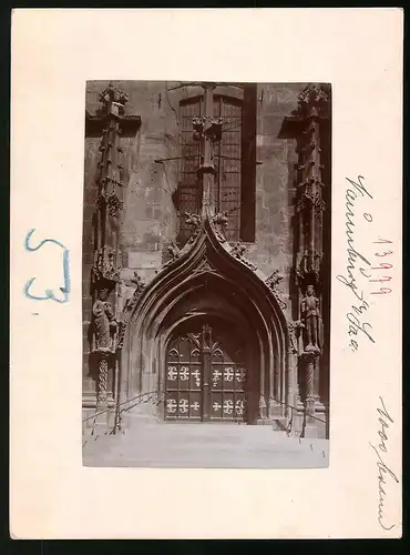 Fotografie Brück & Sohn Meissen, Ansicht Naumburg a. Saale, Blick auf das Portal der Wenzelskirche