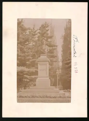 Fotografie Brück & Sohn Meissen, Ansicht Komotau, Blick auf das Kaiser-Josef-Denkmal
